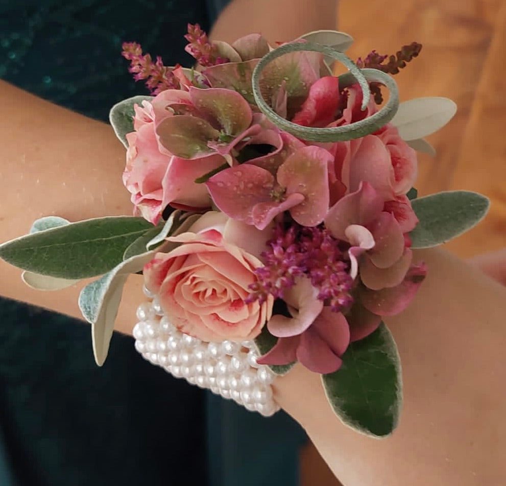 Pink Debs Corsage
