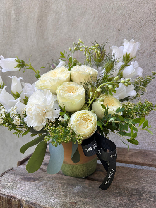 White Vintage Pot