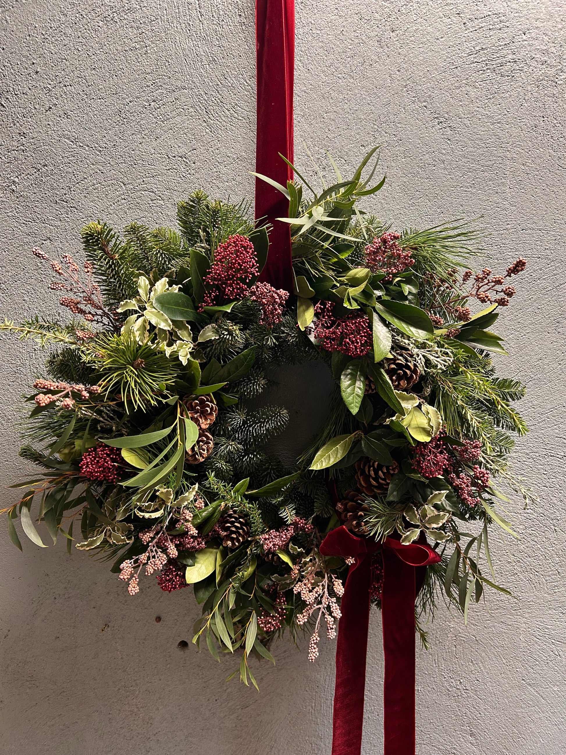 red velvet wreath