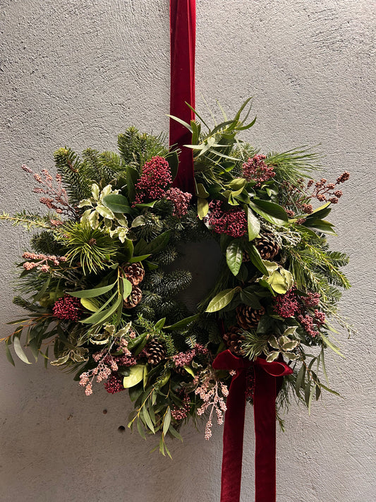 red velvet wreath